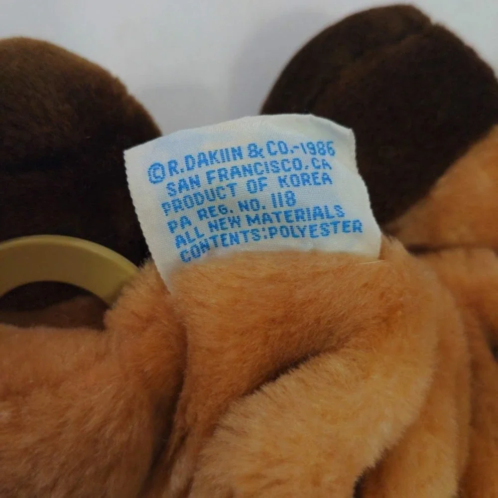 Vintage 1986 Dakin Rudolph Red Nosed Reindeer Retractable Pull String Plush Toy